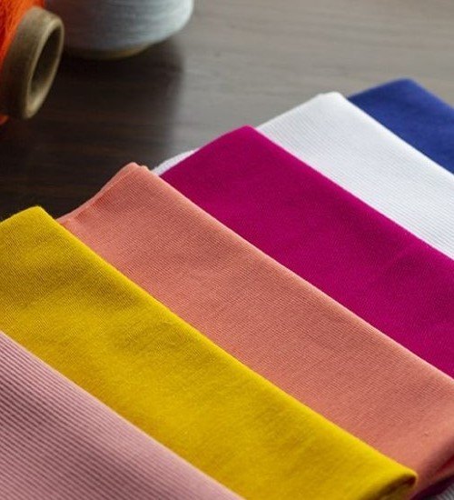 Cotton dyed fabric collection at Sitaram Denims - vibrant, colorfast cotton textiles